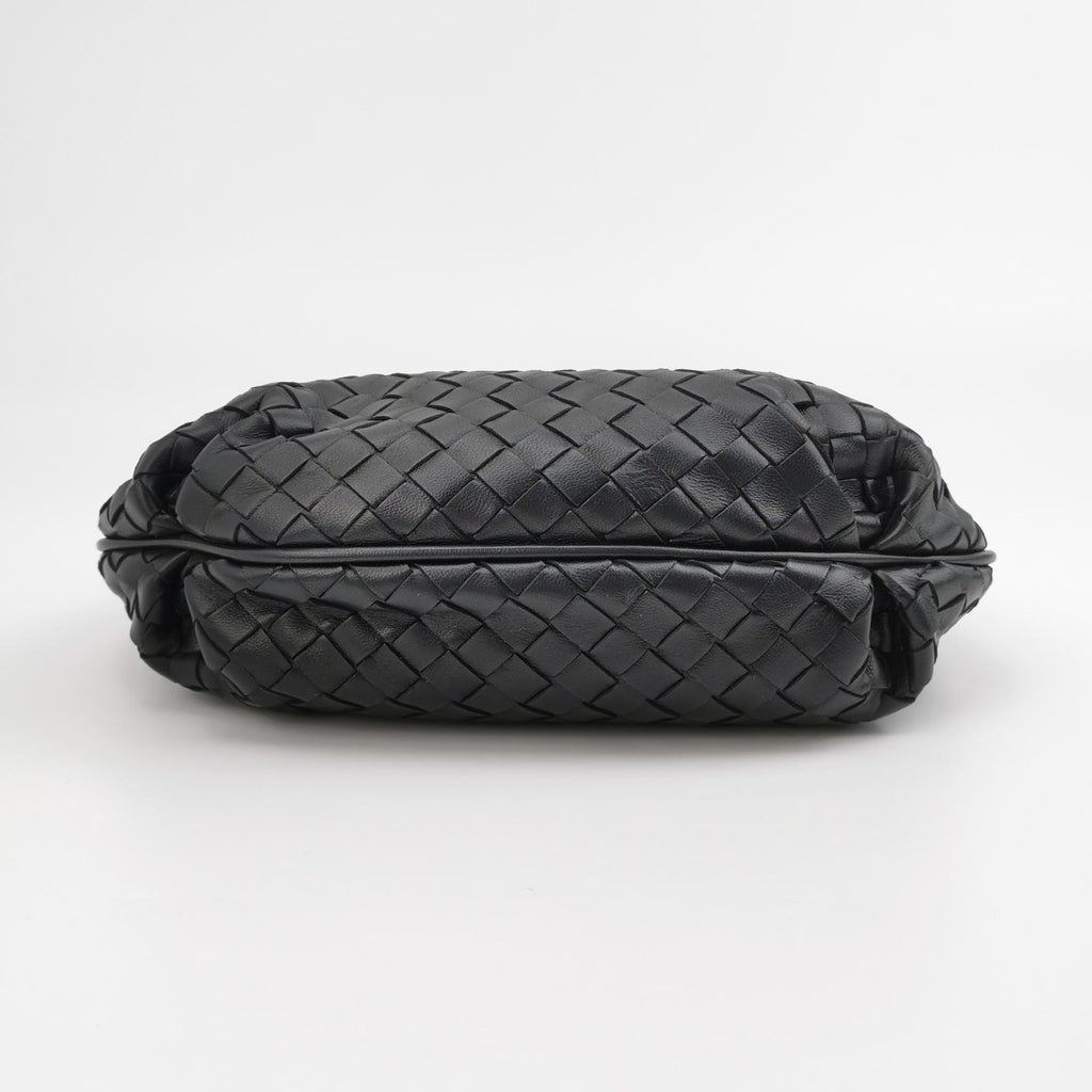 Bottega Veneta Intrecciato Shoulder Bag Black