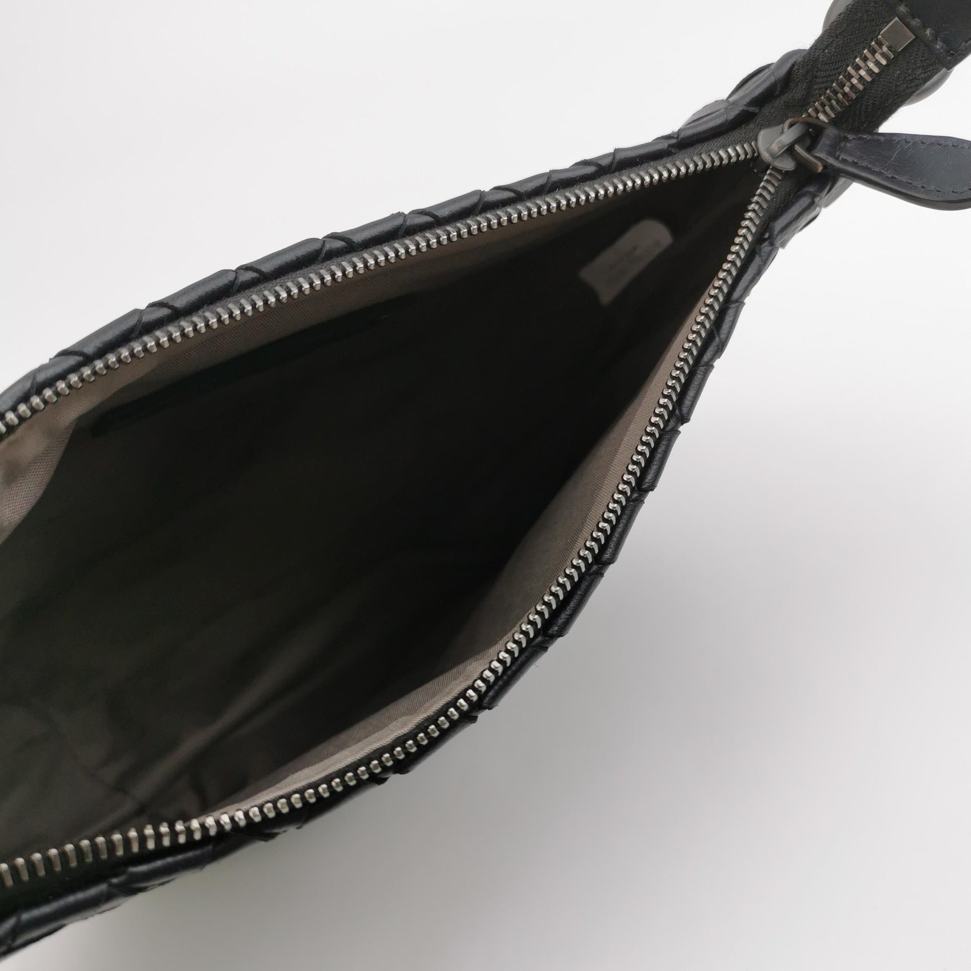 Bottega Veneta Intrecciato Shoulder Bag Black