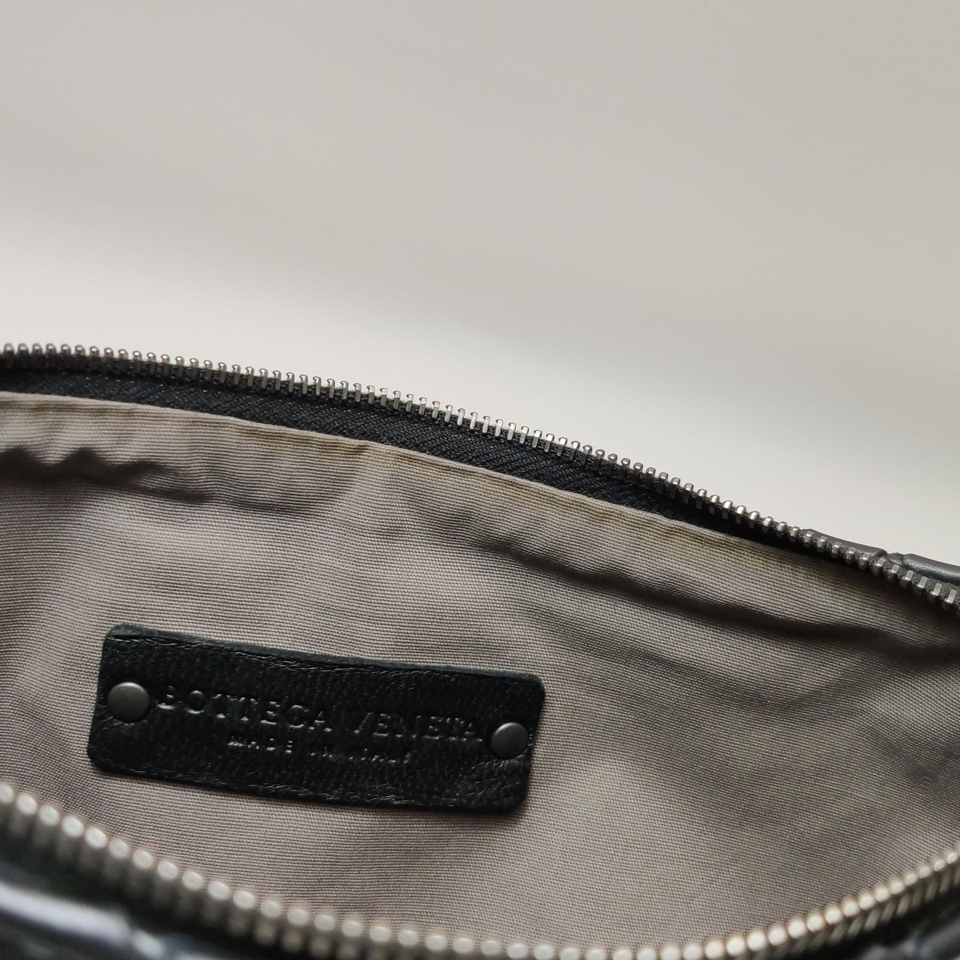 Bottega Veneta Intrecciato Shoulder Bag Black