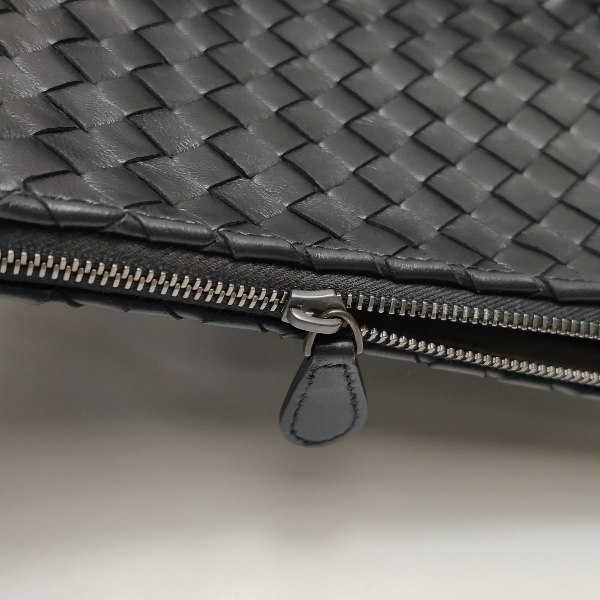 Bottega Veneta Intrecciato Shoulder Bag Black