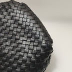Bottega Veneta Intrecciato Shoulder Bag Black