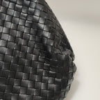 Bottega Veneta Intrecciato Shoulder Bag Black