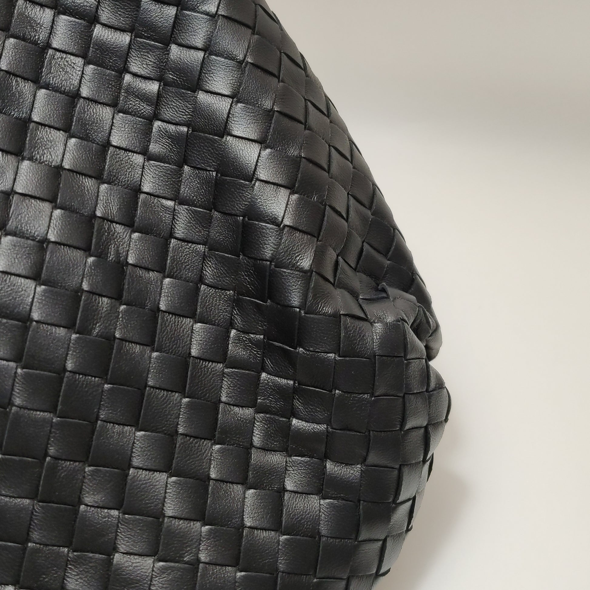 Bottega Veneta Intrecciato Shoulder Bag Black