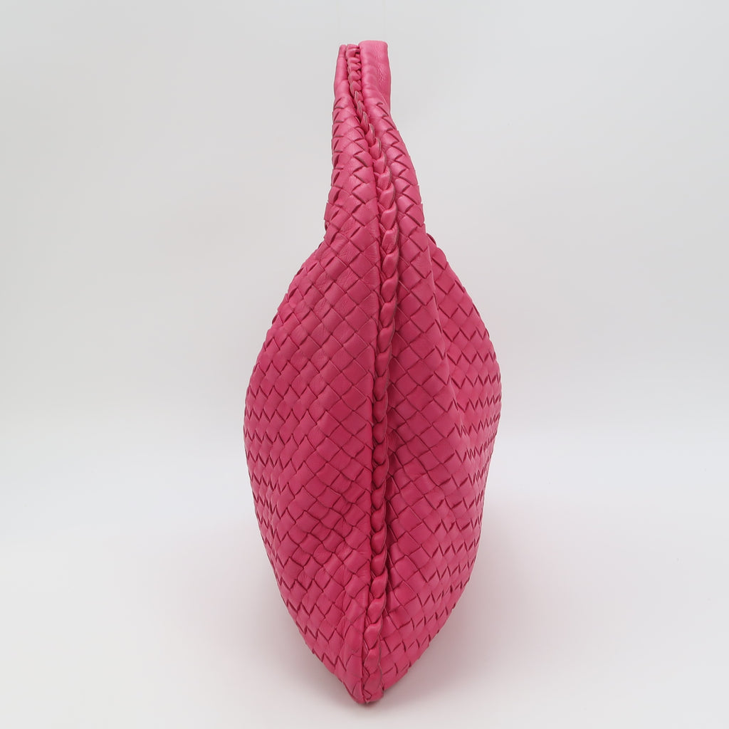 Bottega Veneta Intrecciato Hobo Fuchsia 45cm