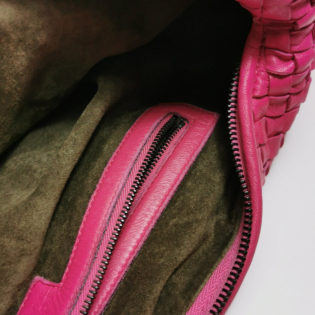 Bottega Veneta Intrecciato Hobo Fuchsia 45cm