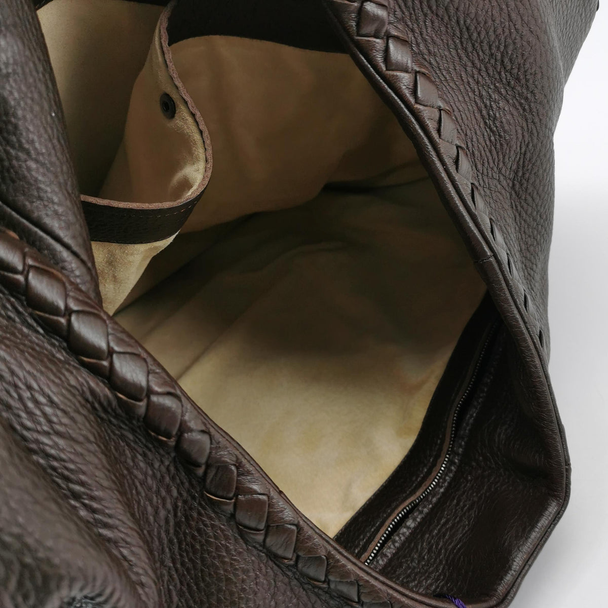 Bottega Veneta Cervo Hobo Dark Brown