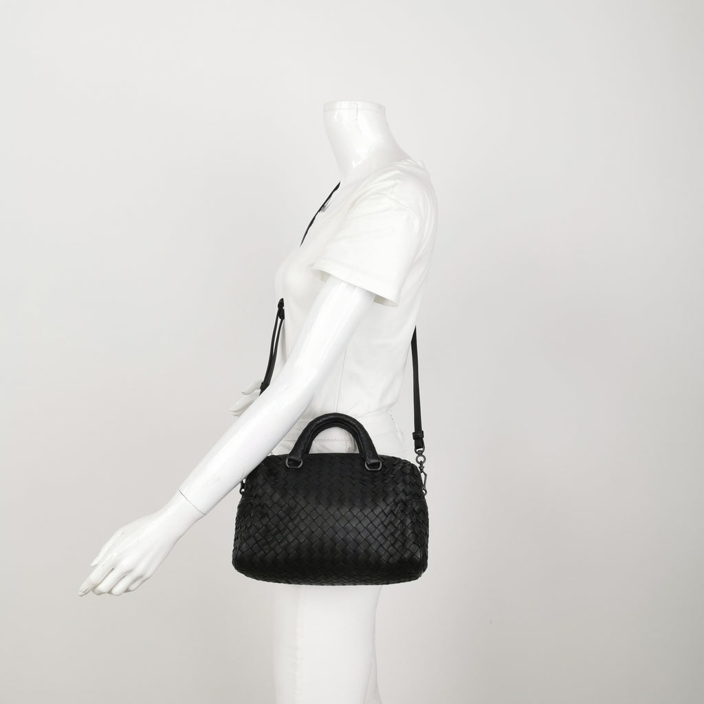 Bottega Veneta Intrecciato Boston Black