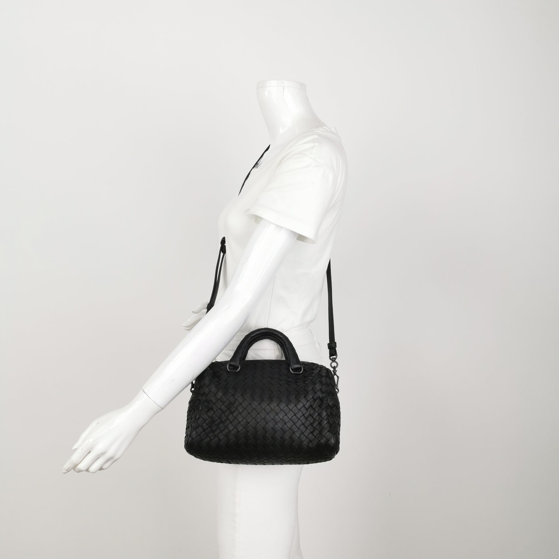 Bottega Veneta Intrecciato Boston Black