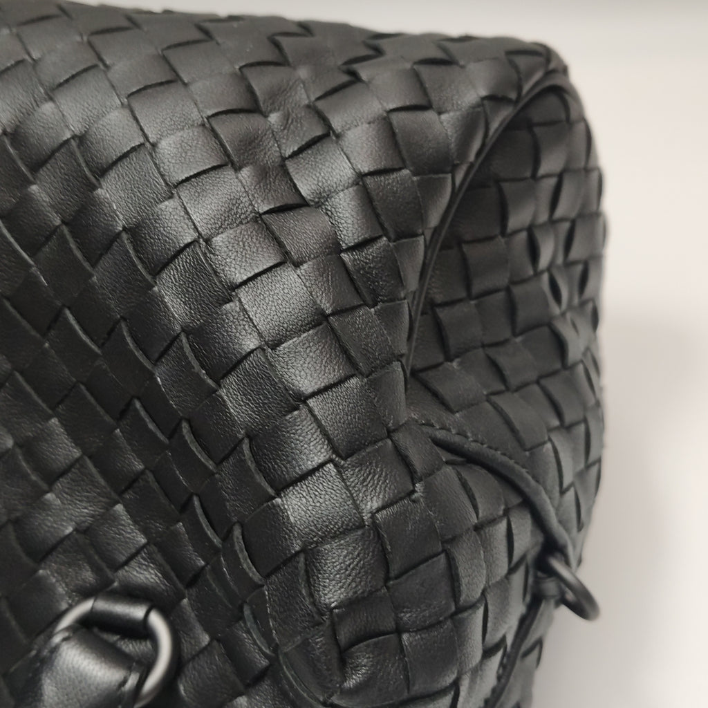 Bottega Veneta Intrecciato Boston Black