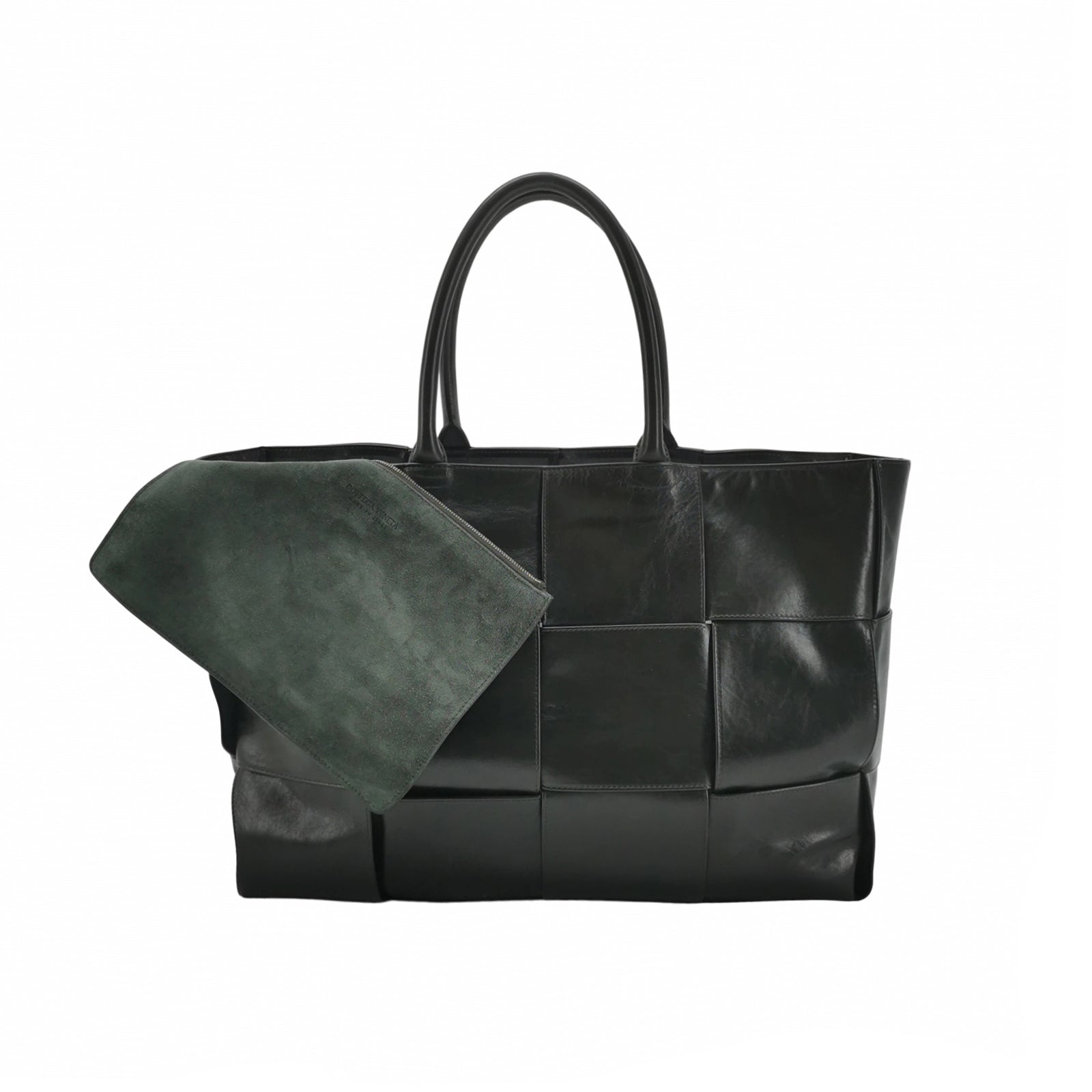 Bottega Veneta Arco Tote Maxi Intrecciato Large Dark Green