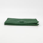 Bottega Veneta Fold Over Turnlock Clutch Tote Intrecciato Green