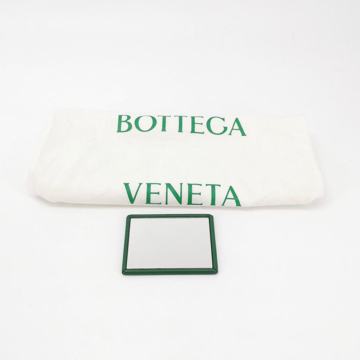 Bottega Veneta Fold Over Turnlock Clutch Tote Intrecciato Green