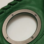 Bottega Veneta Fold Over Turnlock Clutch Tote Intrecciato Green