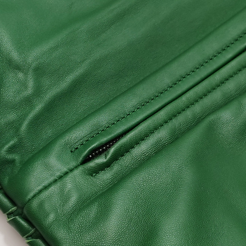 Bottega Veneta Fold Over Turnlock Clutch Tote Intrecciato Green
