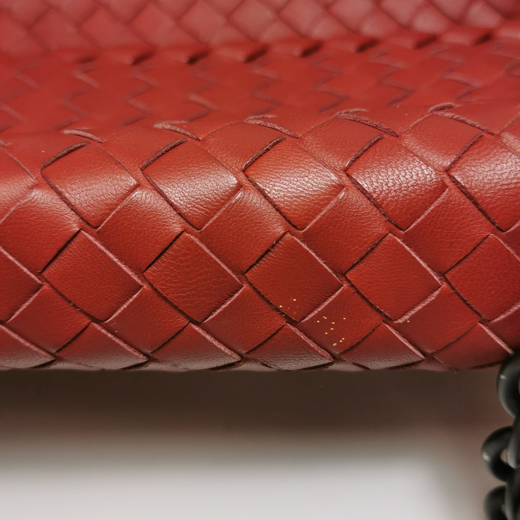 Bottega Veneta Olimpia Flap Bag Red