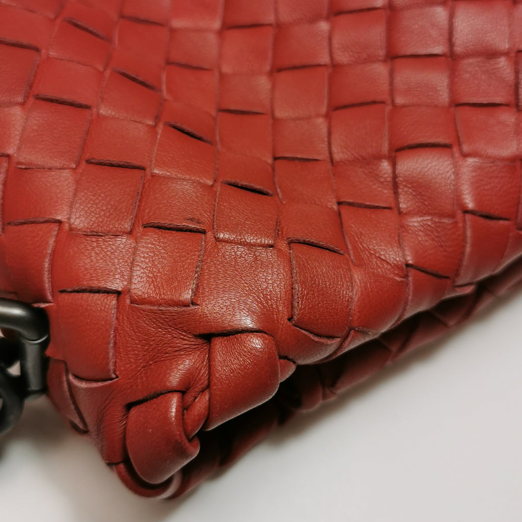 Bottega Veneta Olimpia Flap Bag Red