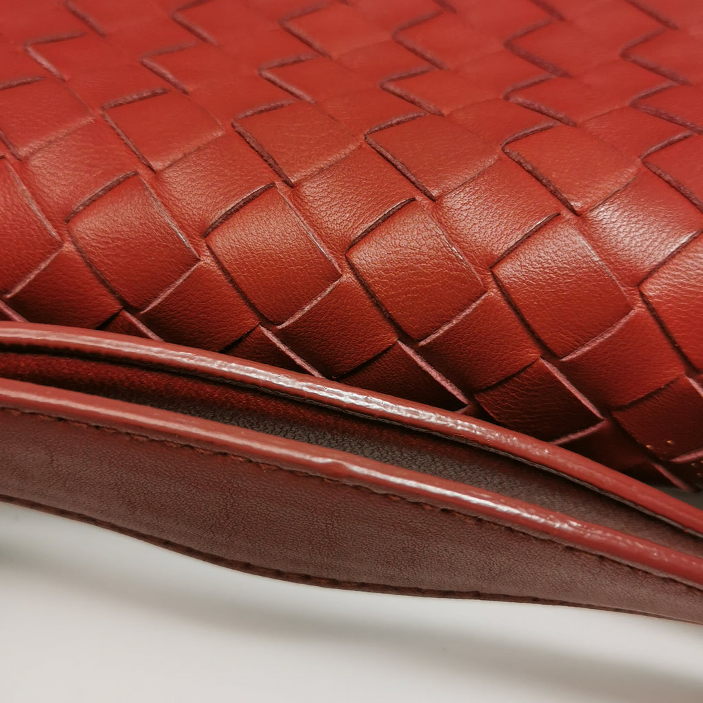 Bottega Veneta Olimpia Flap Bag Red