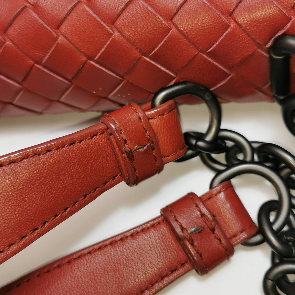Bottega Veneta Olimpia Flap Bag Red
