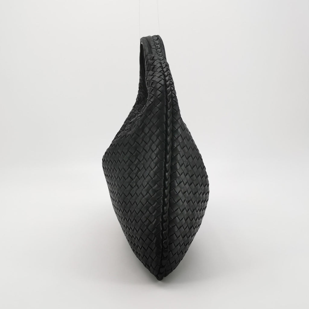 Bottega Veneta Intrecciato Hobo Medium Black