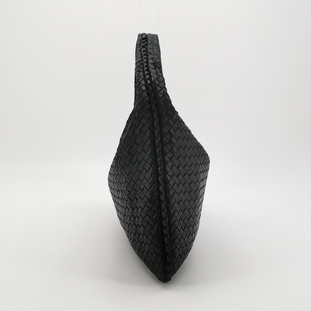 Bottega Veneta Intrecciato Hobo Medium Black