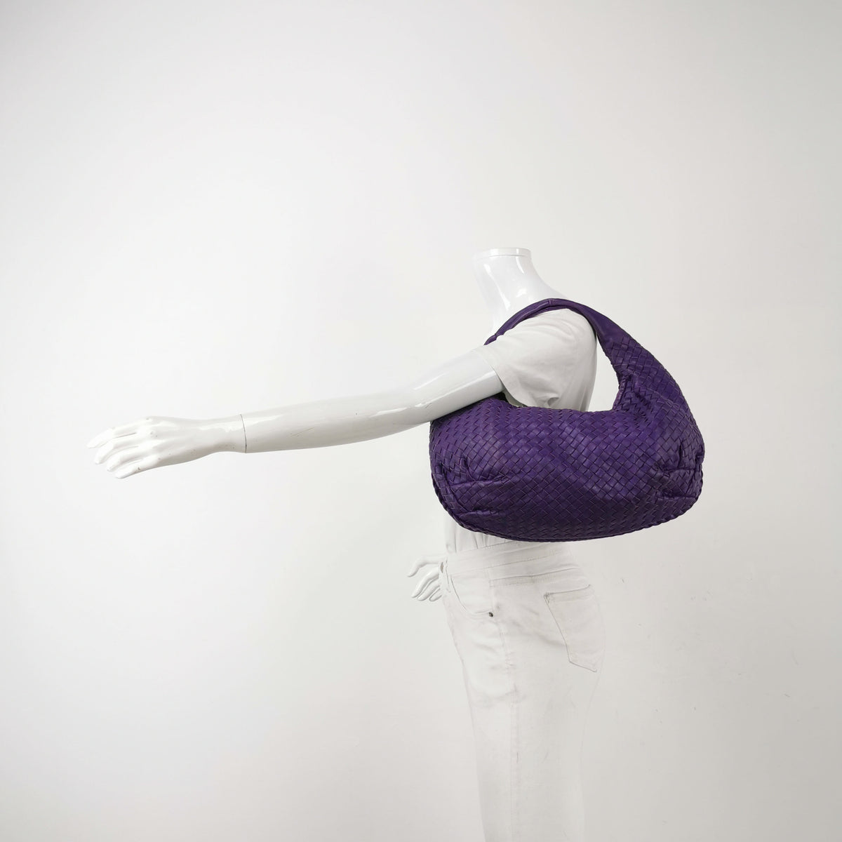 Bottega Veneta Intrecciato Belly Hobo Small Purple