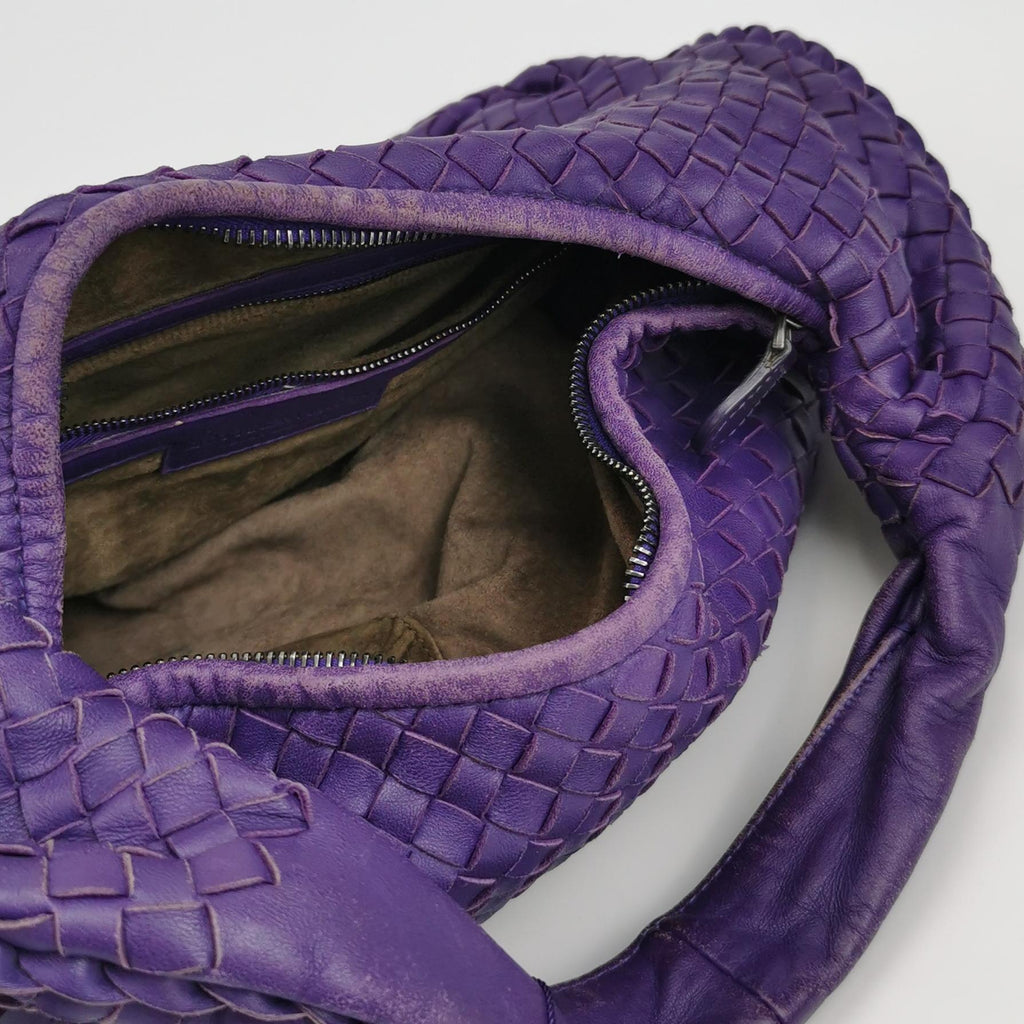 Bottega Veneta Intrecciato Belly Hobo Small Purple