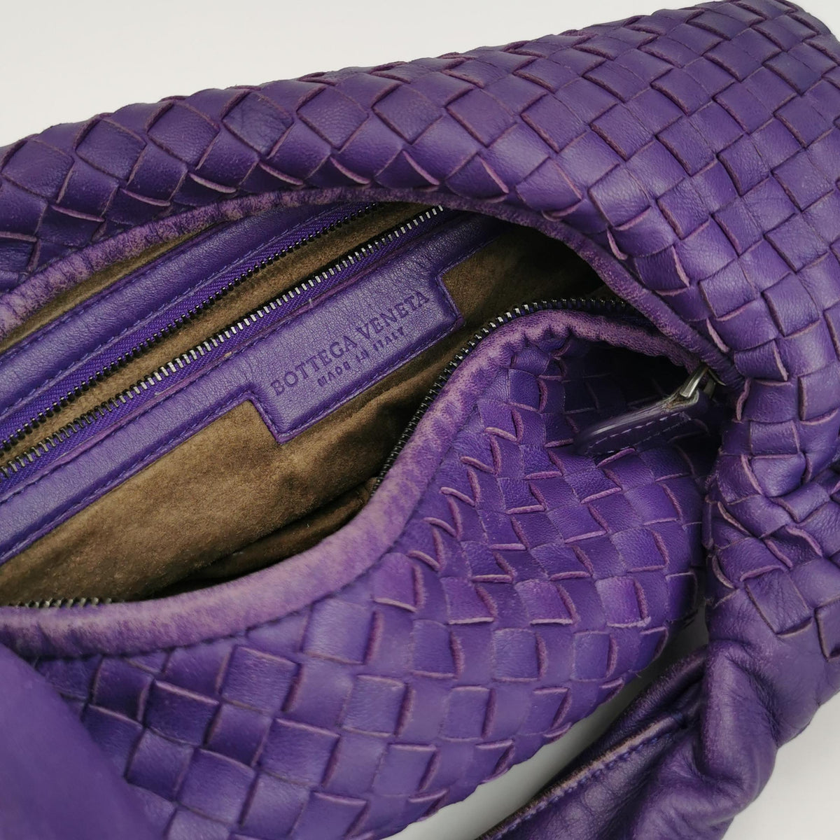 Bottega Veneta Intrecciato Belly Hobo Small Purple
