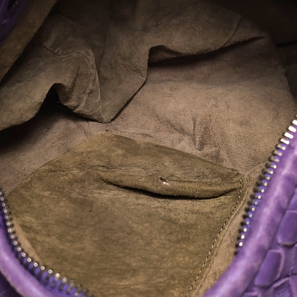 Bottega Veneta Intrecciato Belly Hobo Small Purple