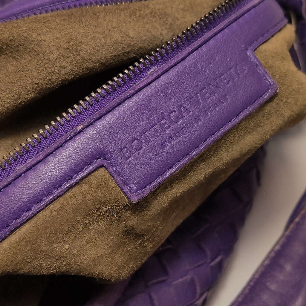 Bottega Veneta Intrecciato Belly Hobo Small Purple
