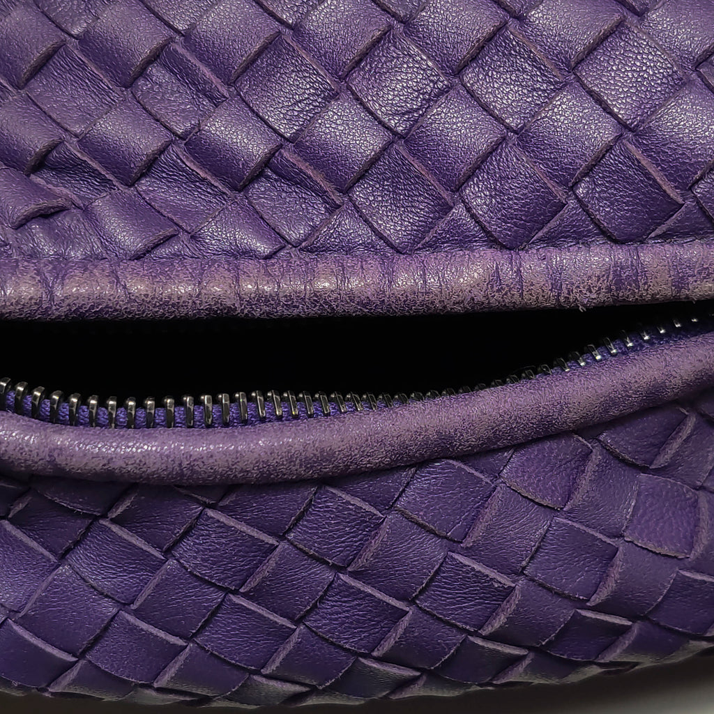 Bottega Veneta Intrecciato Belly Hobo Small Purple