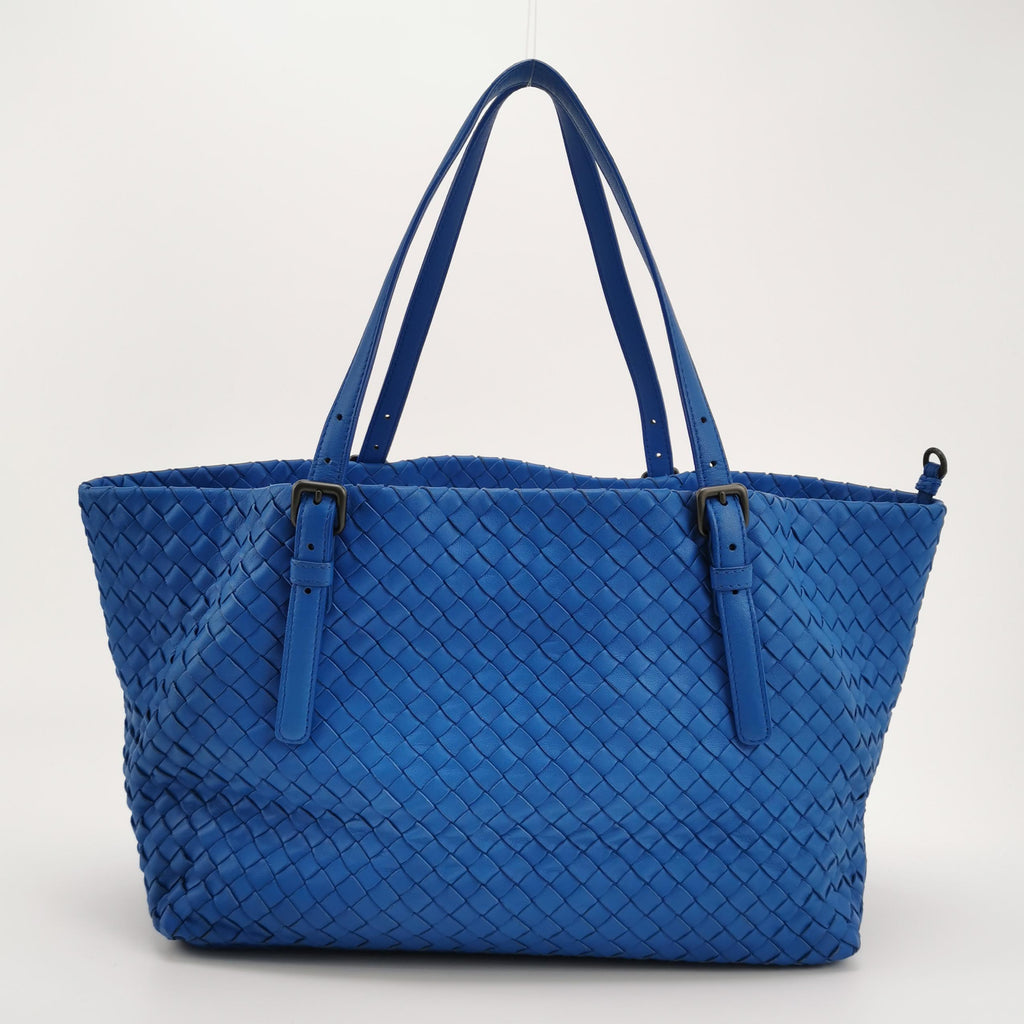 Bottega Veneta Cesta Tote Blue