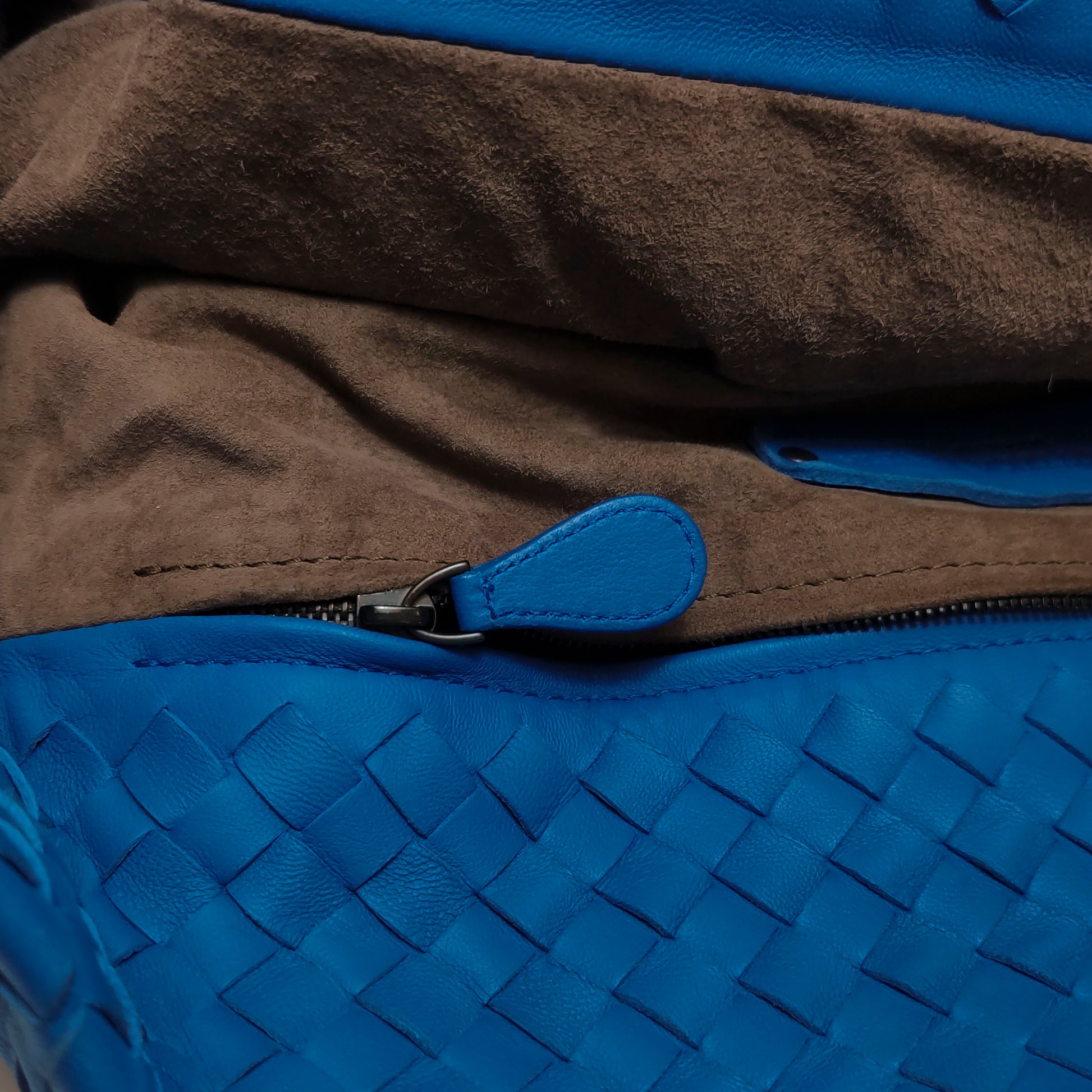 Bottega Veneta Cesta Tote Blue