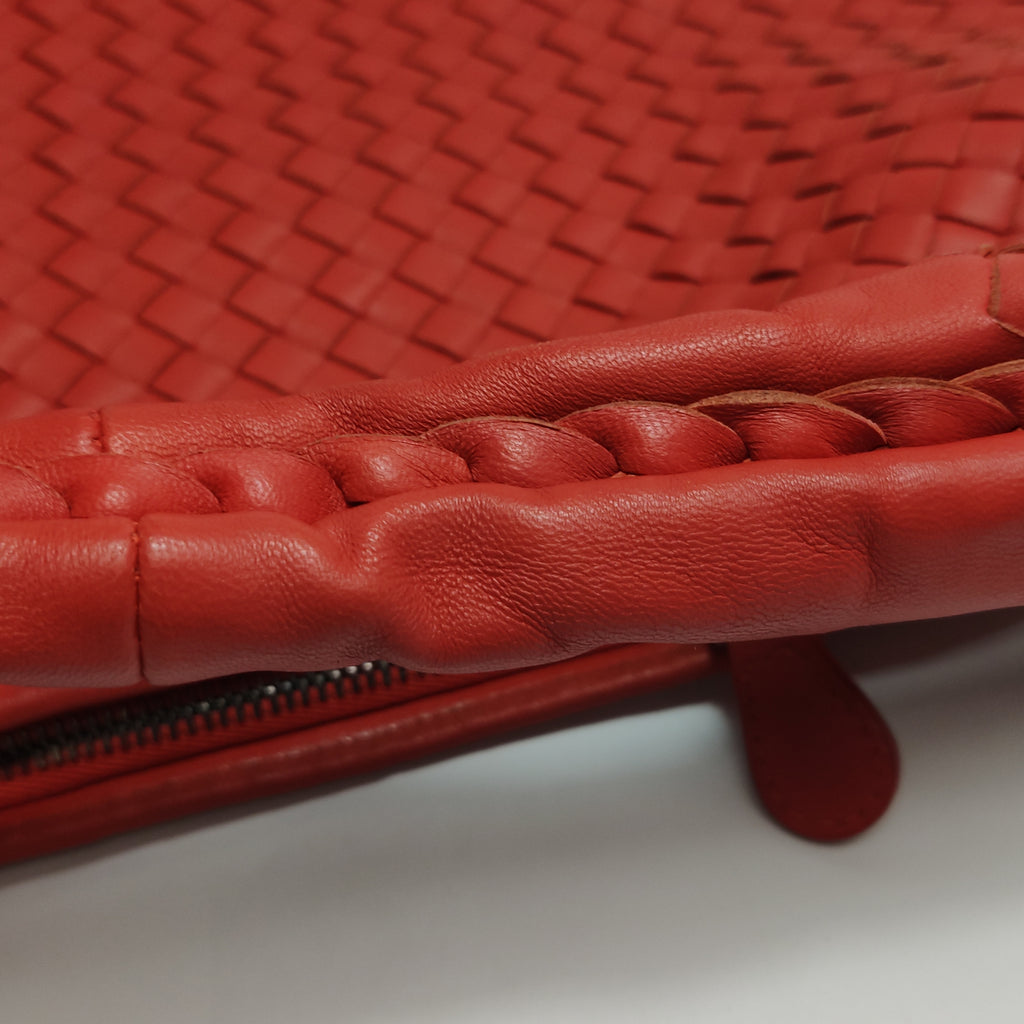Bottega Veneta Intrecciato Hobo Red