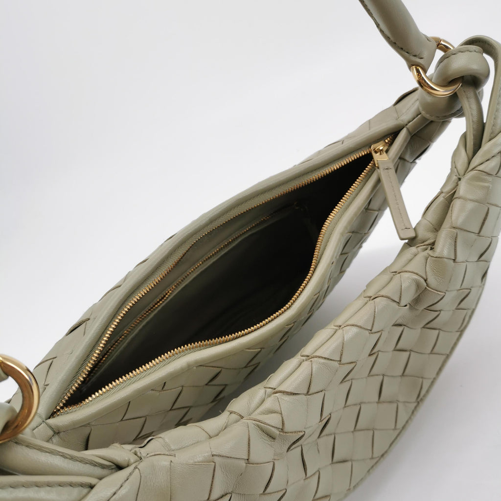 Bottega Veneta Gemelli Medium Travertine Shoulder Bag