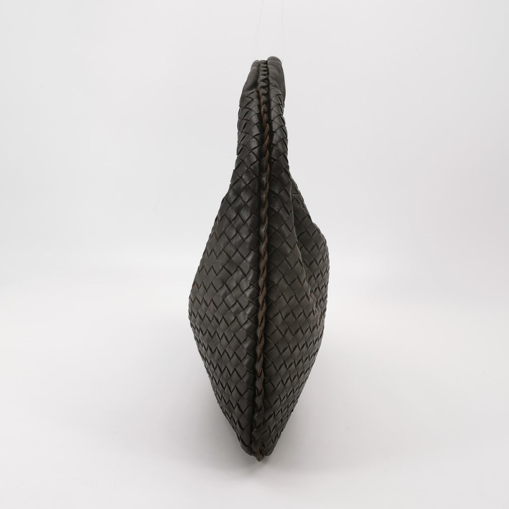 Bottega Veneta Intrecciato Hobo Dark Brown