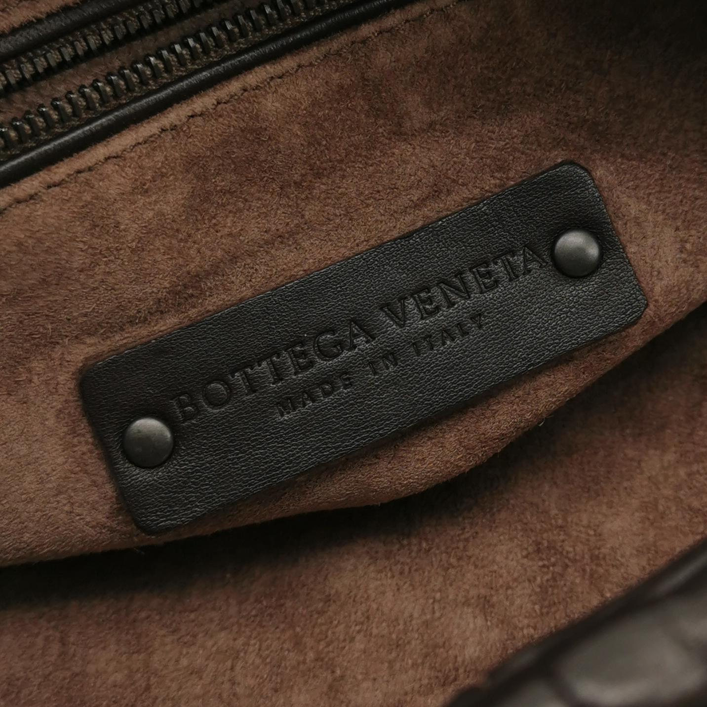 Bottega Veneta Intrecciato Hobo Dark Brown