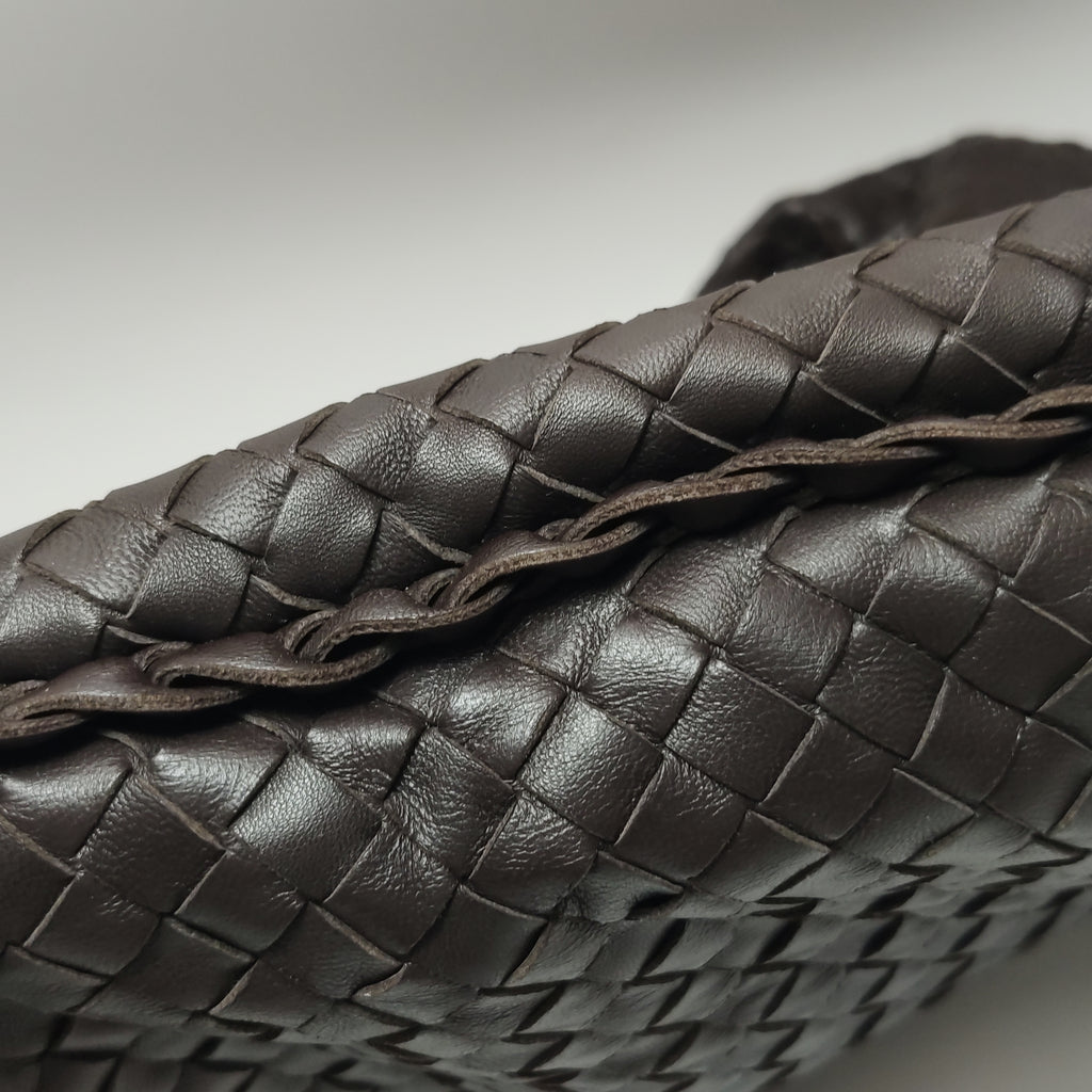 Bottega Veneta Intrecciato Hobo Dark Brown