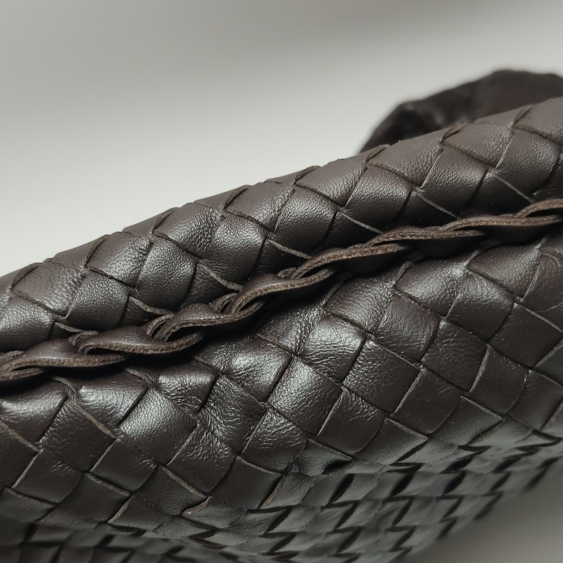 Bottega Veneta Intrecciato Hobo Dark Brown