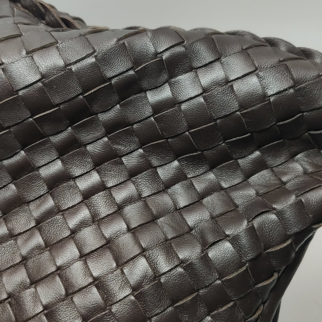 Bottega Veneta Intrecciato Hobo Dark Brown