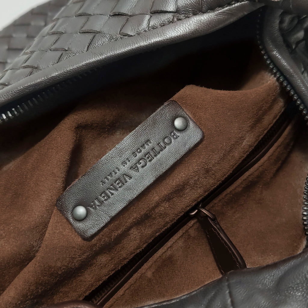 Bottega Veneta Intrecciato Hobo Dark Brown