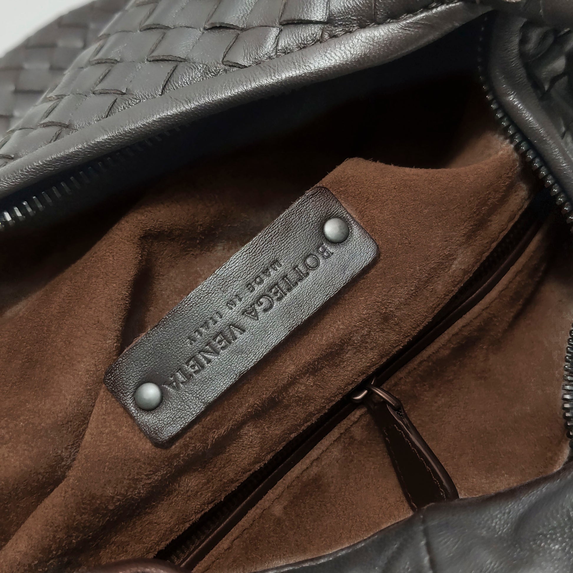 Bottega Veneta Intrecciato Hobo Dark Brown