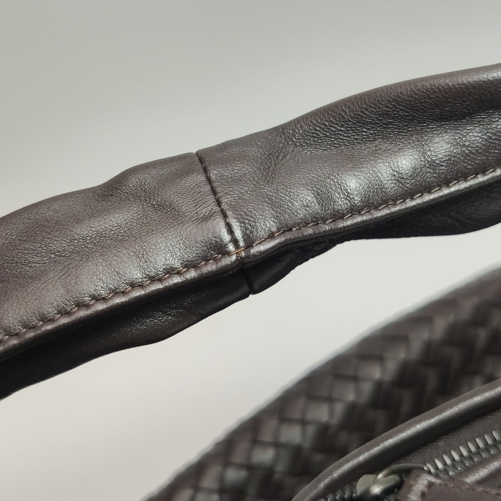 Bottega Veneta Intrecciato Hobo Dark Brown