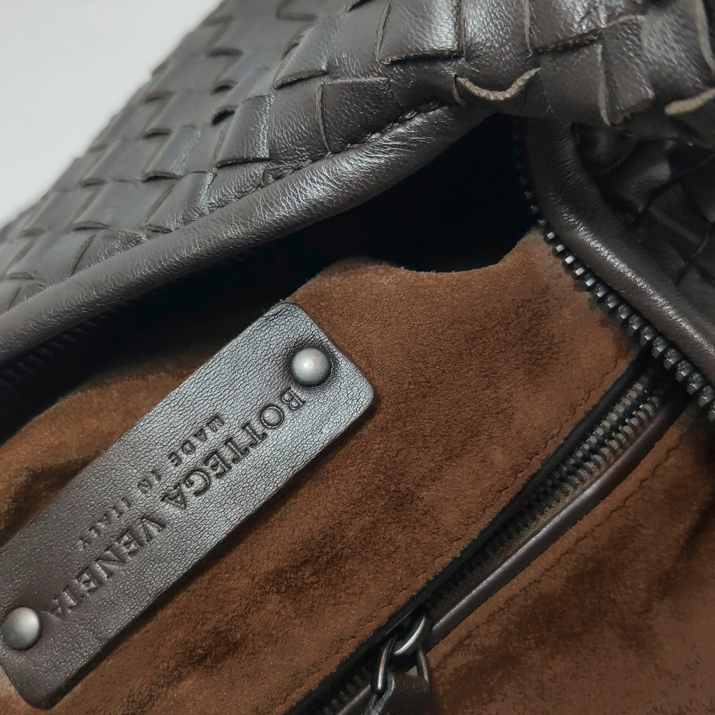 Bottega Veneta Intrecciato Hobo Dark Brown