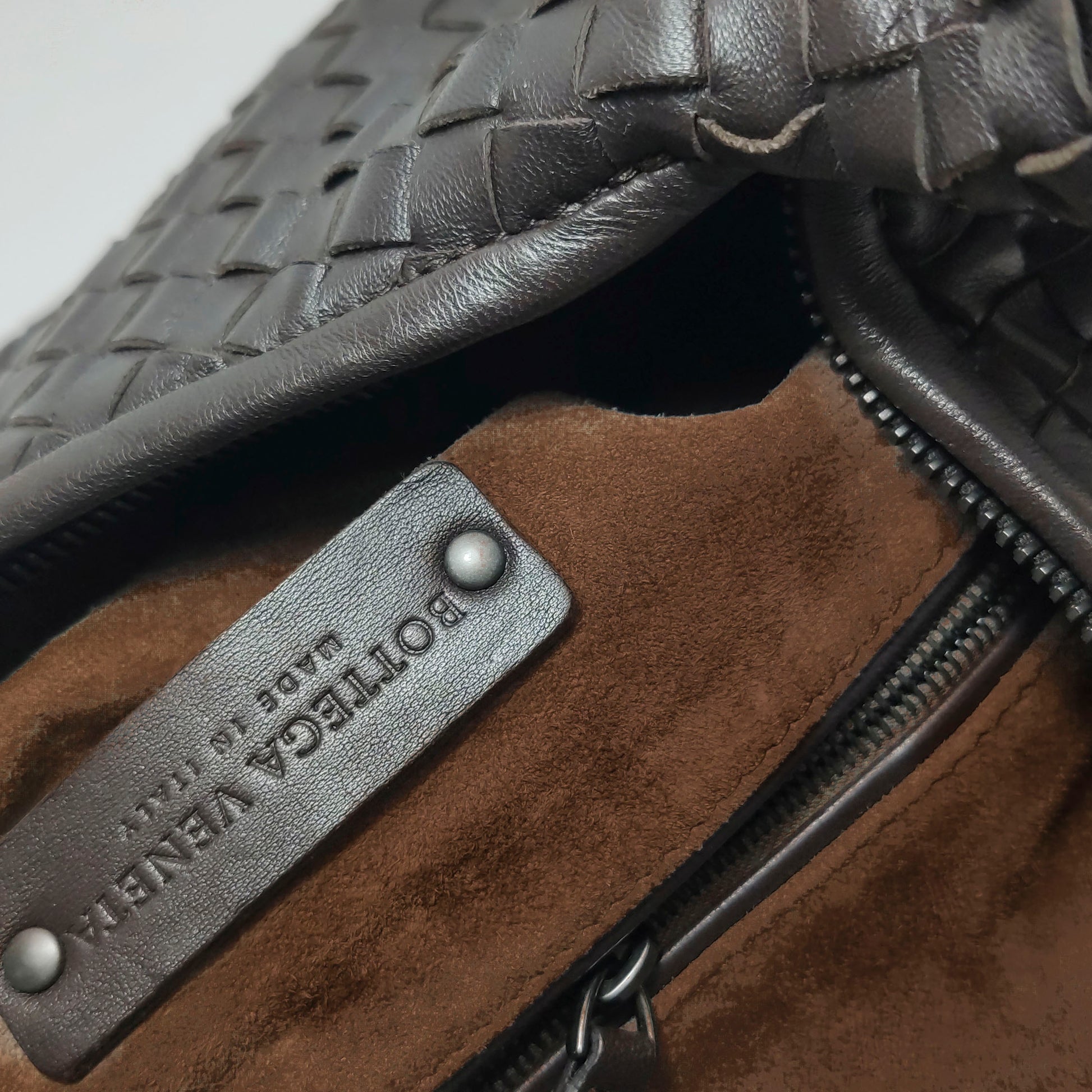 Bottega Veneta Intrecciato Hobo Dark Brown