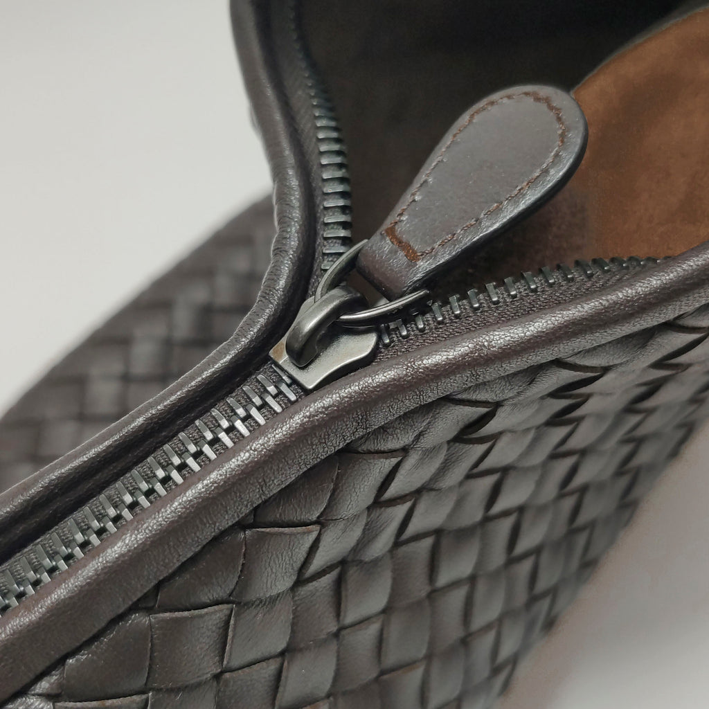 Bottega Veneta Intrecciato Hobo Dark Brown