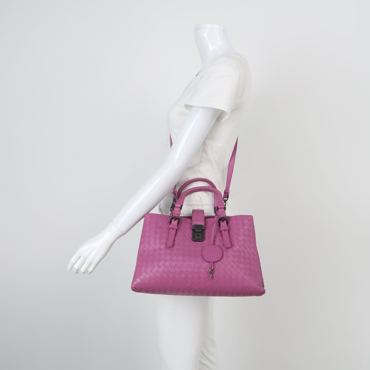 Bottega Veneta Intrecciato Roma Small Pink