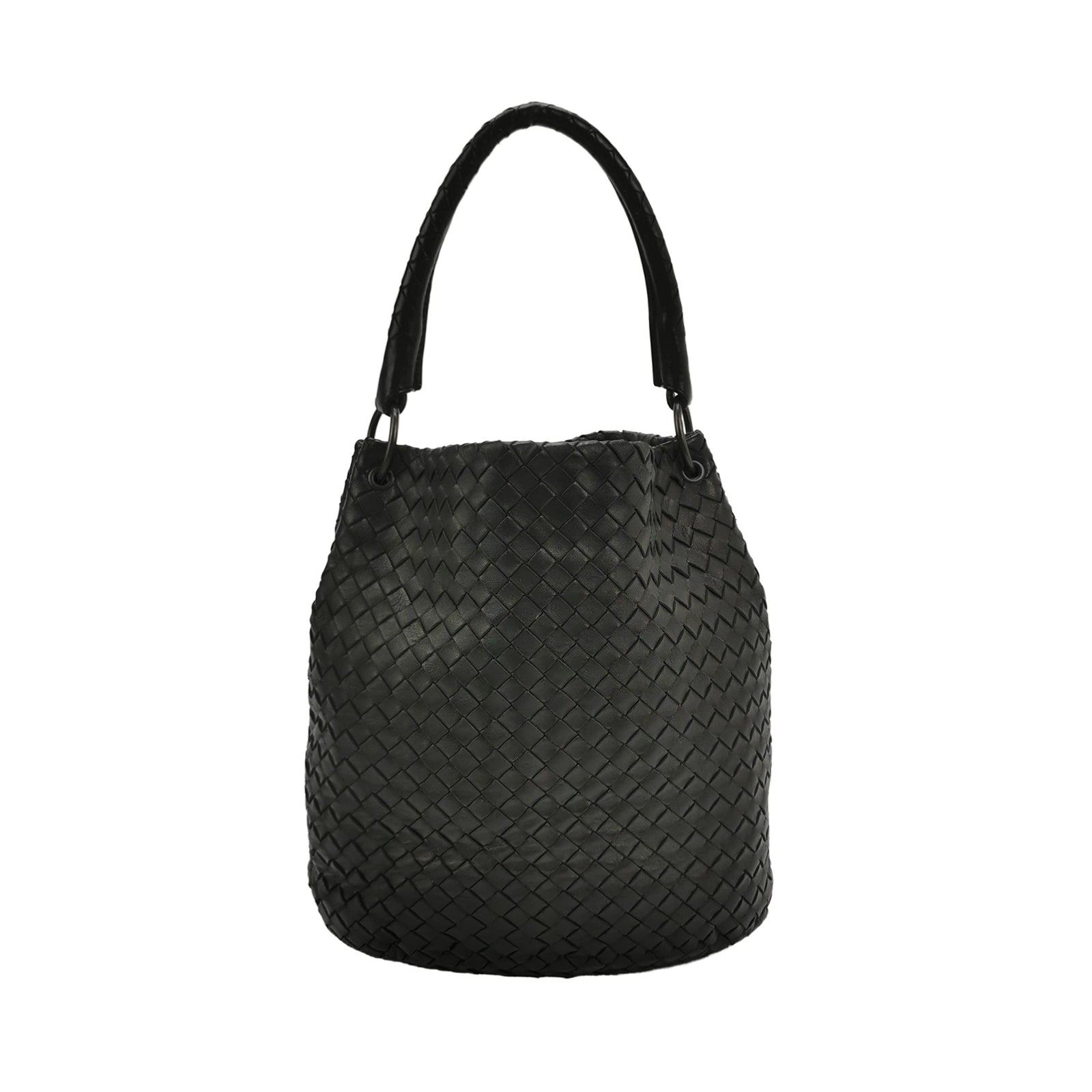 Bottega Veneta Intrecciato Drop Bucket Black