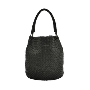 Bottega Veneta Intrecciato Drop Bucket Black