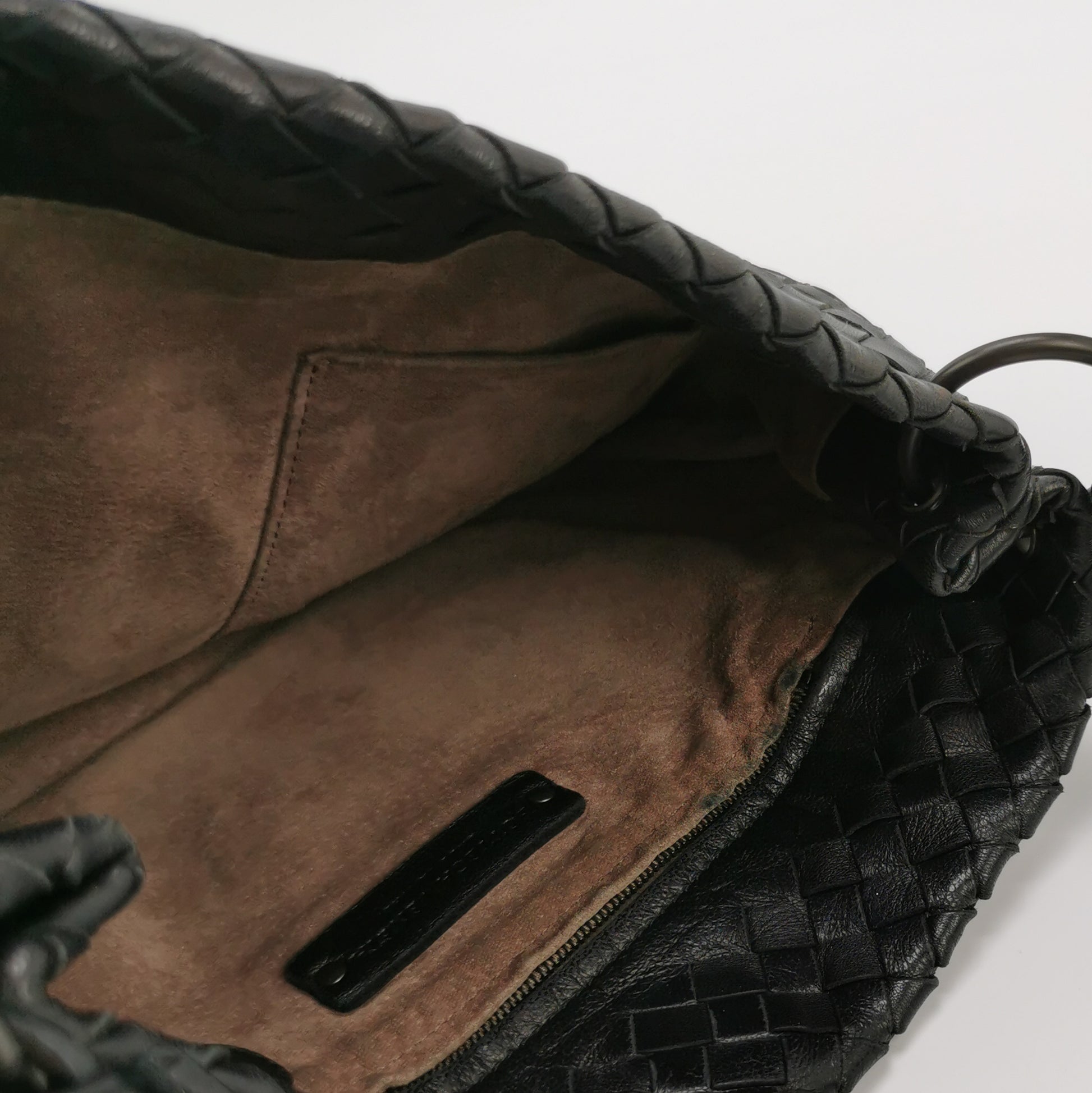 Bottega Veneta Intrecciato Drop Bucket Black