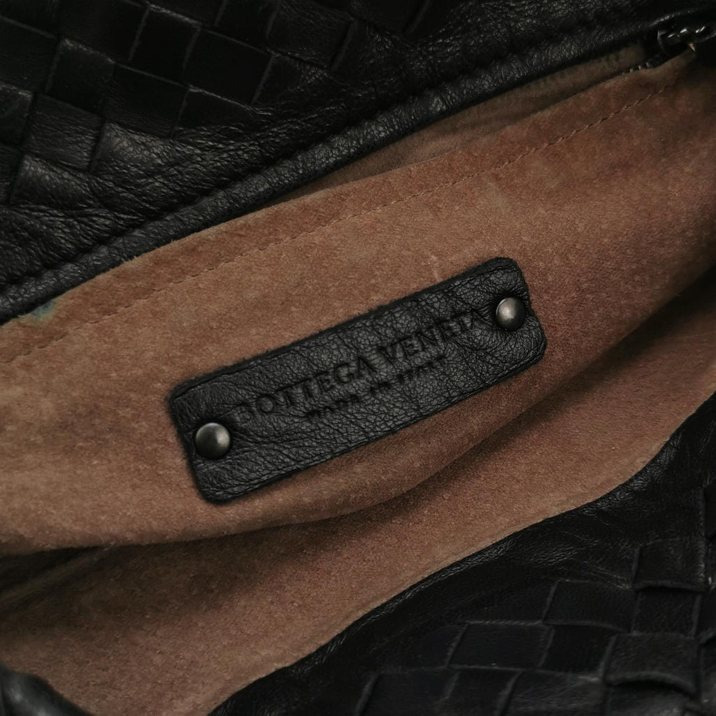 Bottega Veneta Intrecciato Drop Bucket Black
